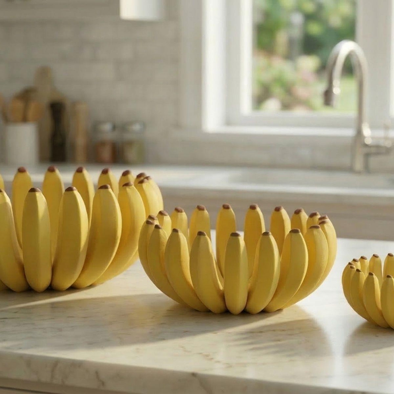 Commercial Kitchen Prep Table - Unique Banana Shaped Fruit Bowl Kitchen