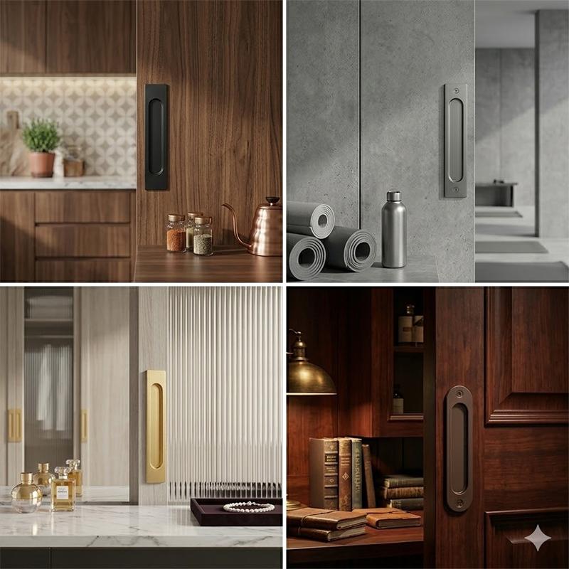 Commercial Kitchen Cabinet - ** Punch Free Sliding Door Handle