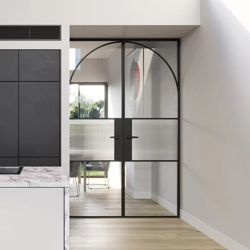 Commercial Kitchen Interior - Contemporary Sliding Interior Glass Door With