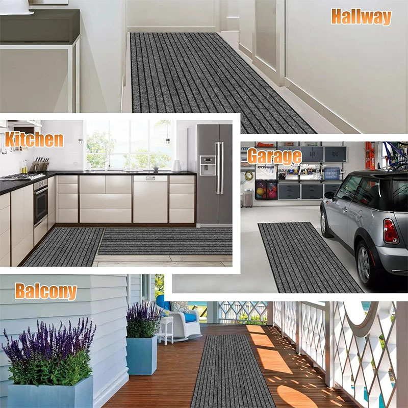 Commercial Kitchen Mats - Solid Color Striped Carpet Kitchen Door