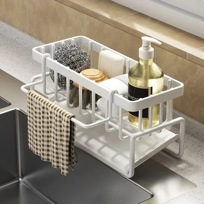 Commercial Kitchen Shelving - Multifunctional Sponge Rack Drainer Kitchen Shelf