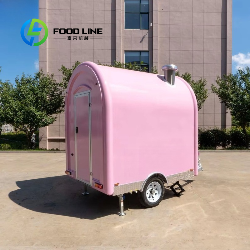 Customized Vintage Pink Mini F - đánh giá và giá Commercial Kitchen Trailer