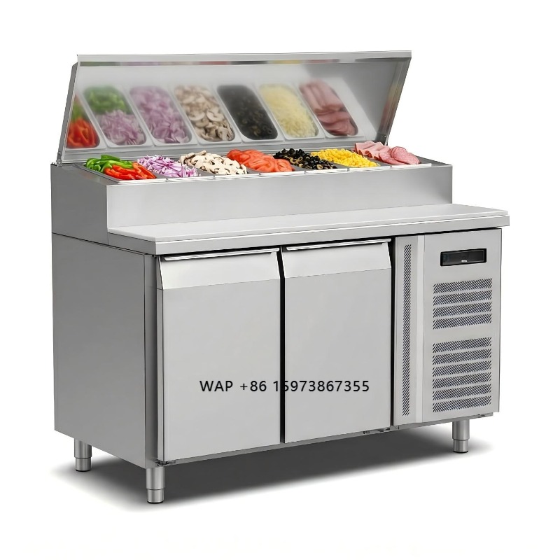 OEM Counter Fridge Sandwich Pr - đánh giá và giá Commercial Kitchen Prep Table