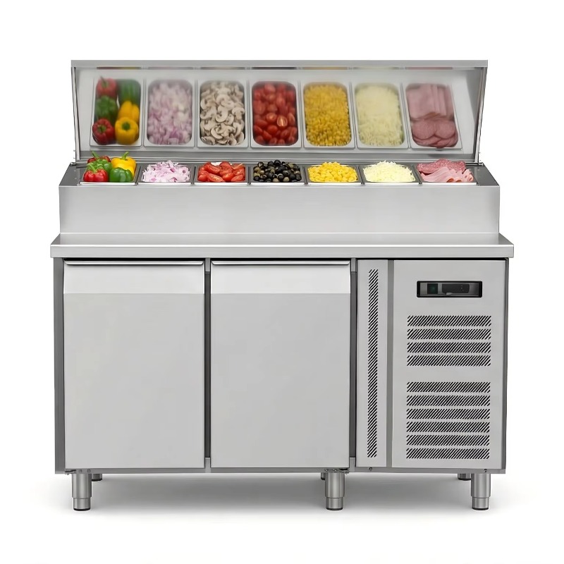OEM Counter Fridge Sandwich Pr - đánh giá và giá Commercial Kitchen Prep Table