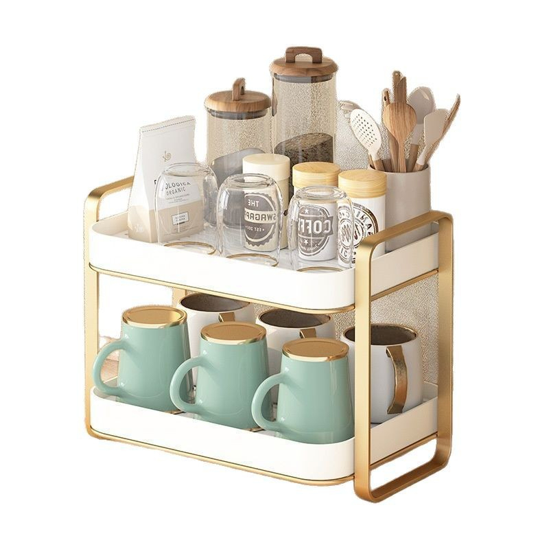 2 Tier Cup Organizer Rack Mug  - đánh giá và giá Commercial Kitchen Shelving