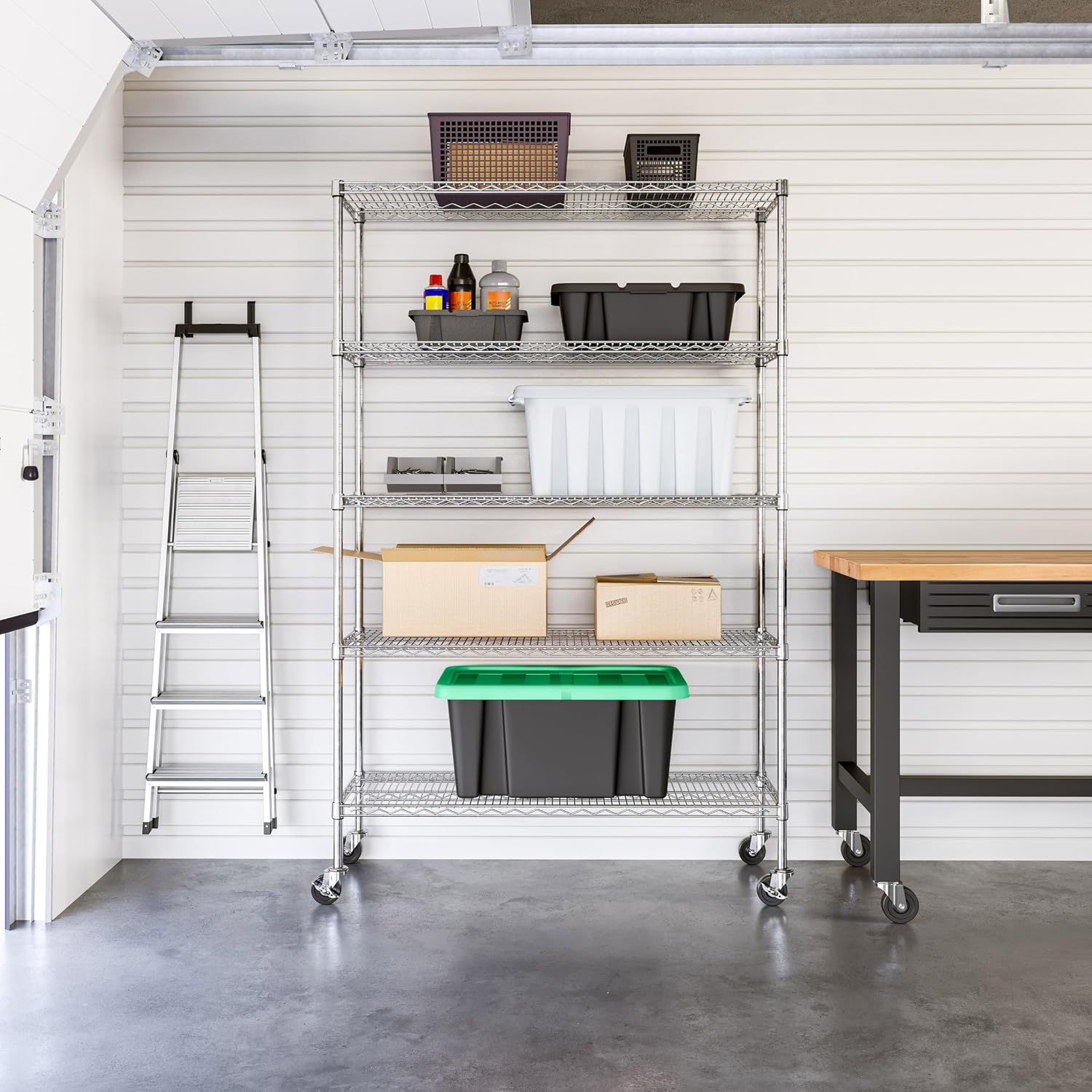 Commercial Grade Five Tier Ste - đánh giá và giá Commercial Kitchen Shelving