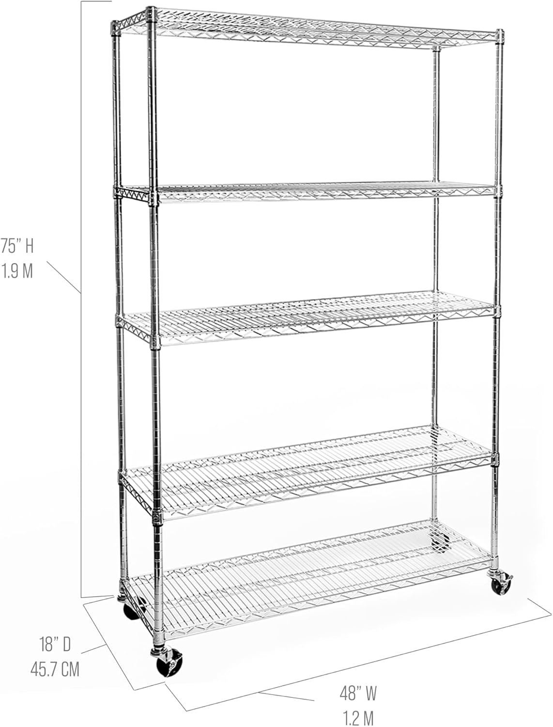 Commercial Grade Five Tier Ste - đánh giá và giá Commercial Kitchen Shelving
