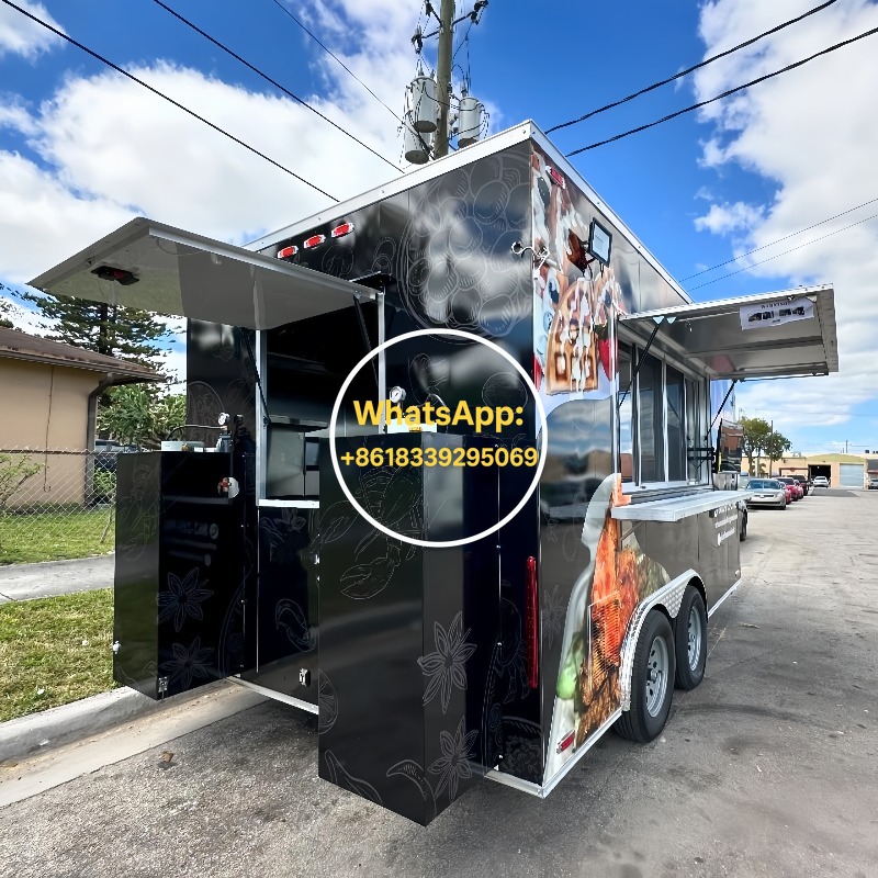 Mobile Food Trailer Fast Food  - đánh giá và giá Commercial Kitchen Trailer