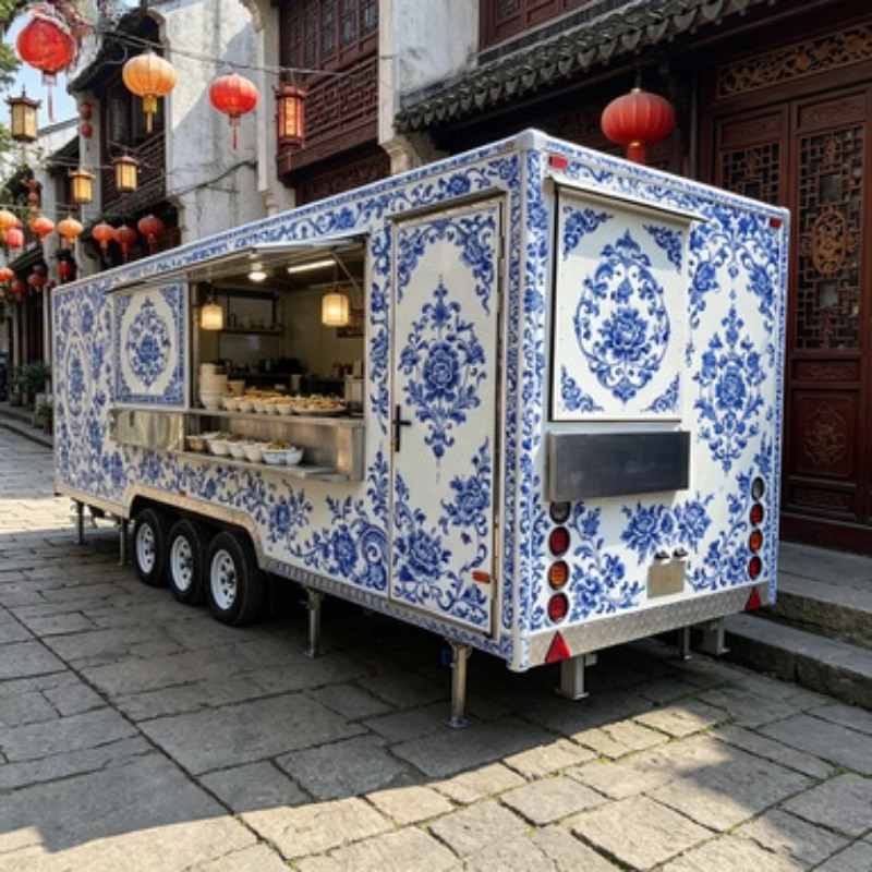 Hot Dog BBQ Mobile Kitchen Tra - đánh giá và giá Commercial Kitchen Trailer