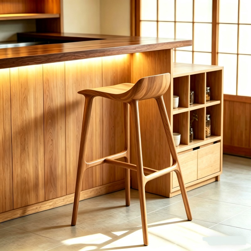 Wooden Save Space Bar Stools S - đánh giá và giá Commercial Kitchen Interior